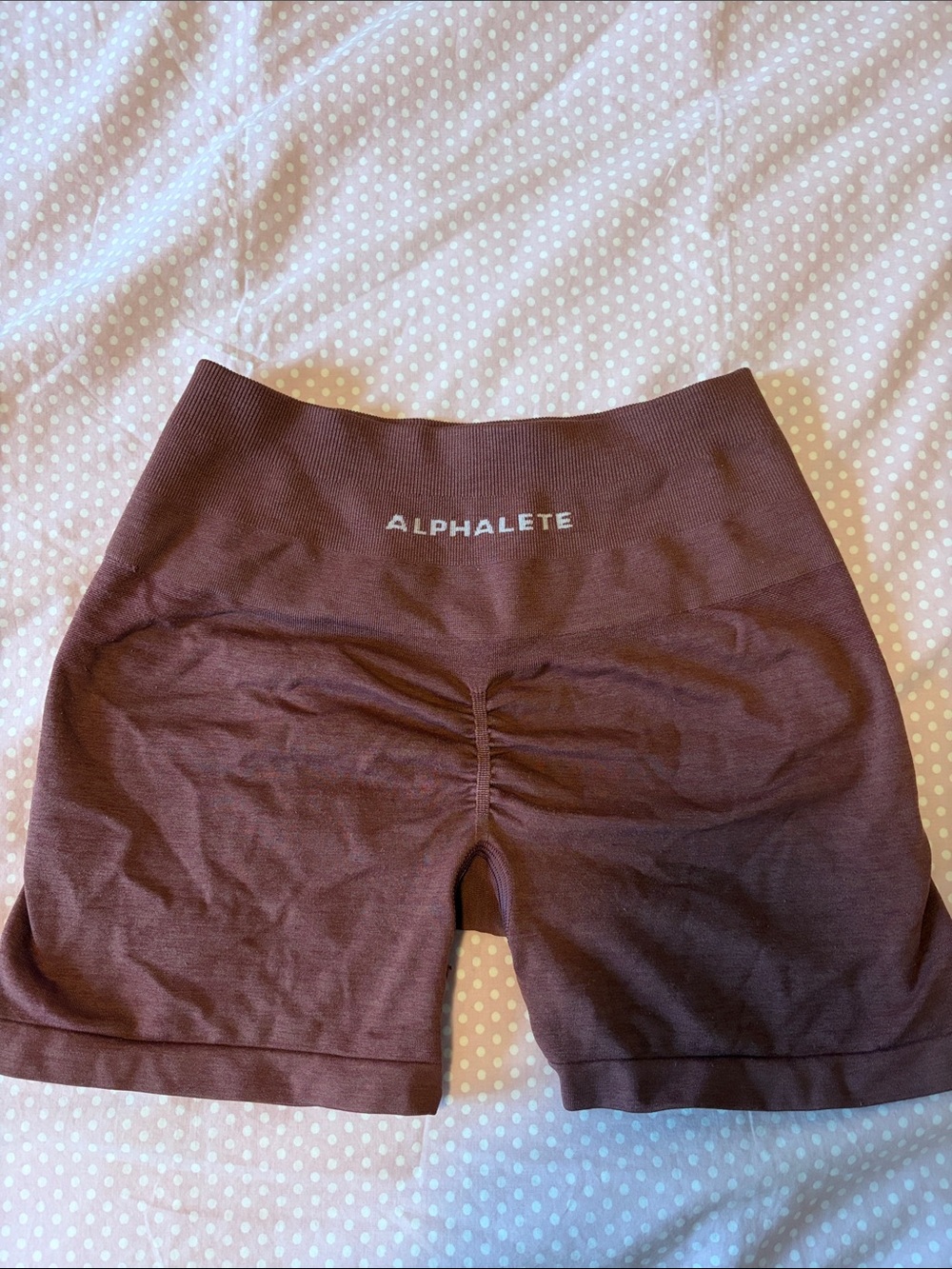 Alphalete Women's Chocolate Brown Seamless Scrunch Bike Shorts